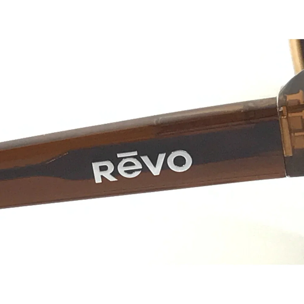 REVO Sunglasses RE1101 ECO 02 DAPHNE Transparent Brown w/ Green Mirrored Lenses